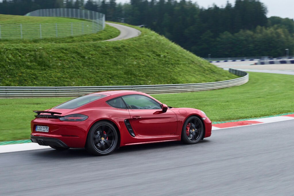 2018 Porsche 718 Cayman GTS at the track