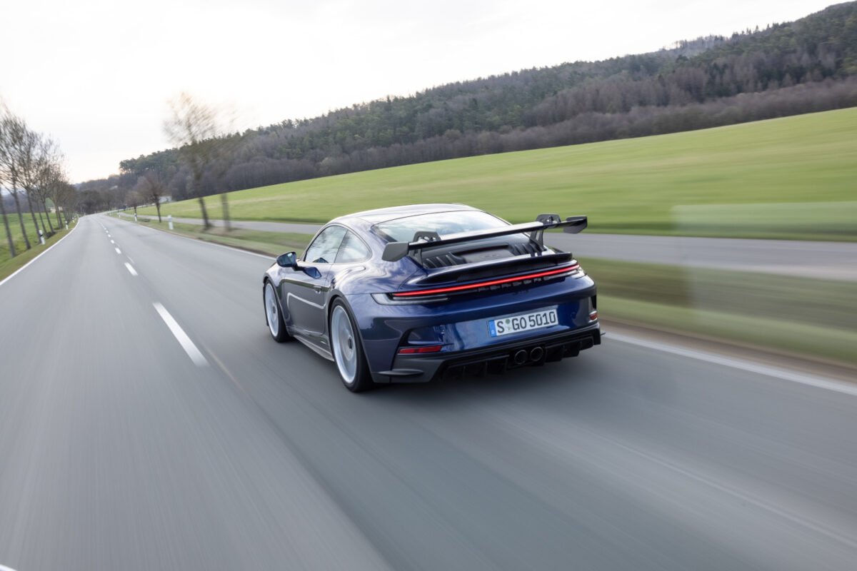 2022 Porsche 911 GT3 MT on the road