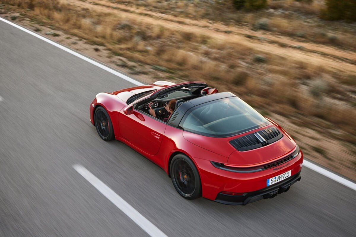 2025 Porsche 911 Targa 4 GTS on the road