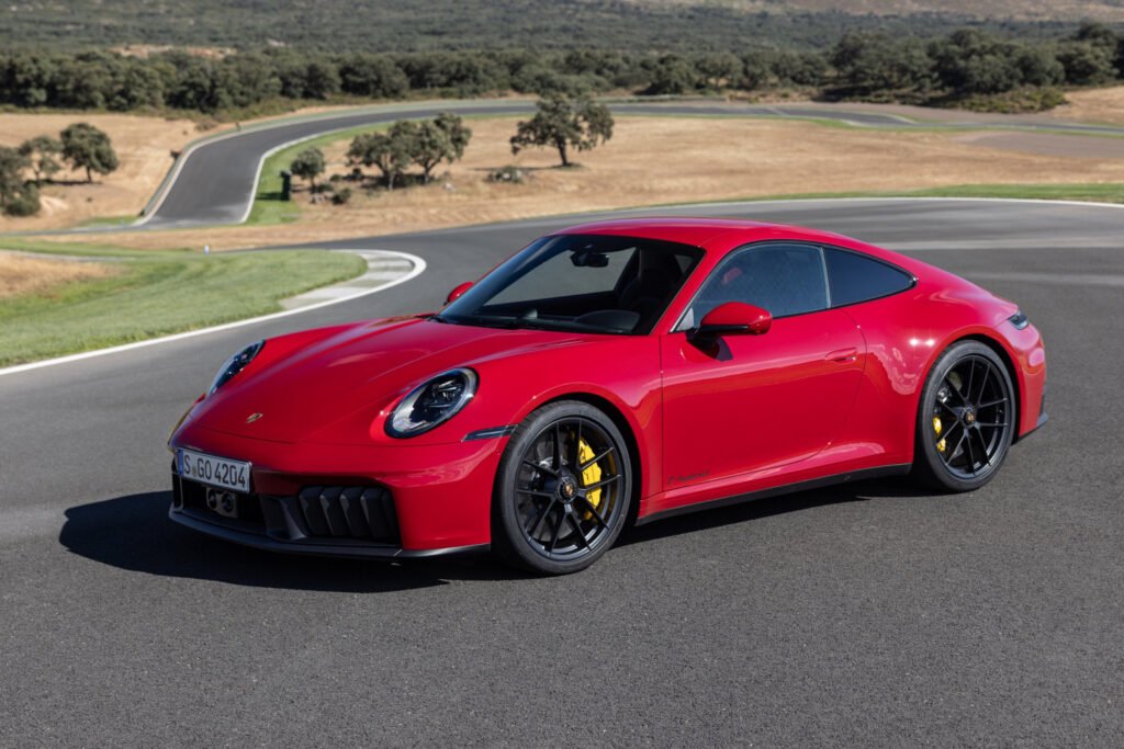 Porsche 911 Carrera 4 GTS Carmine Red front view